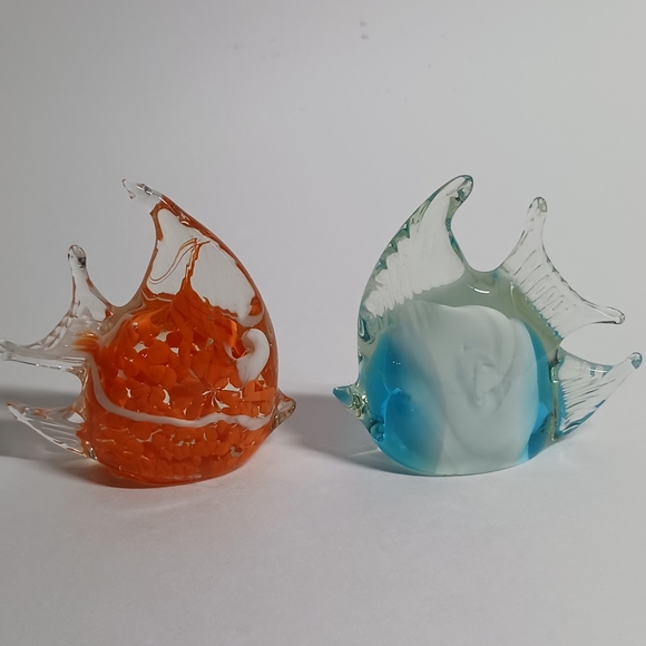 Hand Craft Art Glass Fish Figurines Animal Ornament Gift for Home Decoration - Picture 1 of 5